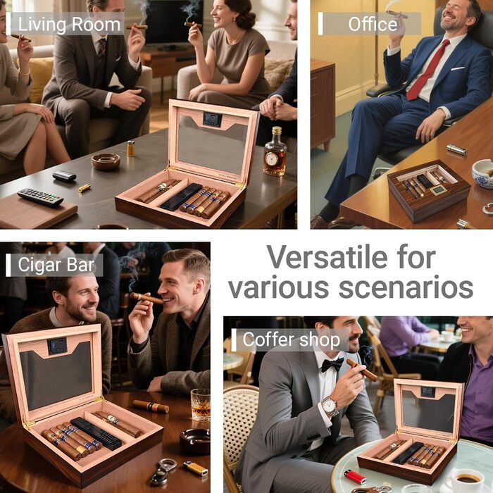 Вологозберігаючий вологомір для сигар ручної роботи на 25-35 сигар - ідеальний подарунок для чоловіків