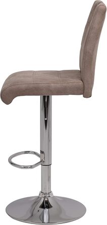 Hela Bar Stools - Miranda Bistro Stools, Faux Leather with Trumpet Base, Adjustable Height (60-82cm), 360° Swivel, 2-Piece Set (Beige)