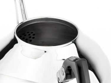 Bredemeijer small single-walled stainless steel teapot, 1.25 liters with black handle