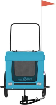 Причіп для велосипеда для собак vidaXL, 123 x 63 x 66 см, блакитний