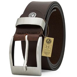 Чоловічий шкіряний ремінь Lindenmann, 40 мм, повноецінна шкіра, темно-коричневий, розмір 105 см, довжина 120 см