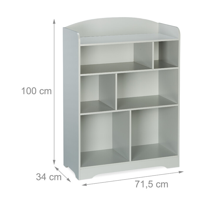 Relaxdays Kids' Shelf in Grey