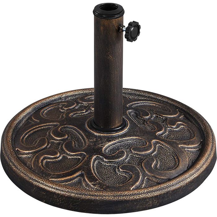 Yaheetech Umbrella Stand Balcony Umbrella Stand Market Umbrella Stand Umbrella Base Umbrella Stand for Umbrella Poles up to 38 mm / 48 mm, Bronze