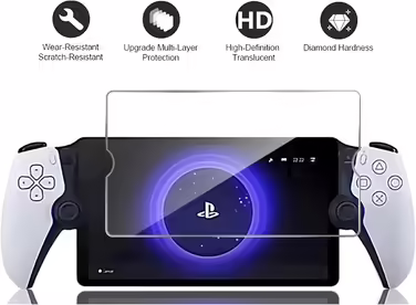GIOPUEY [2 Pack Panzer Glass Screen Protector Compatible with Playstation Portal/PS Portal, High Transparency Glass, Scratch-Resistant, Compatible Case, Oil-Resistant, Screen Protector for Playstation Portal/PS Portal Transparent (2 Pack)