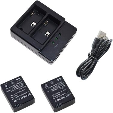 Акумулятор Suptig (2 шт) та подвійний зарядний пристрій для GoPro HERO3 / HERO3+ / AHDBT-301 / AHDBT-302