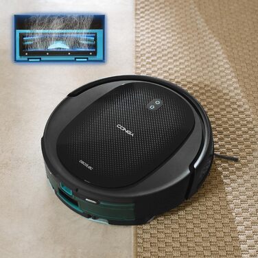 Робот-пилосос Cecotec Conga M20 з гіроскопічною навігацією, 7000 Па, 160 хв роботи, датчики захисту від падіння та щітка для різних поверхонь, керування через додаток