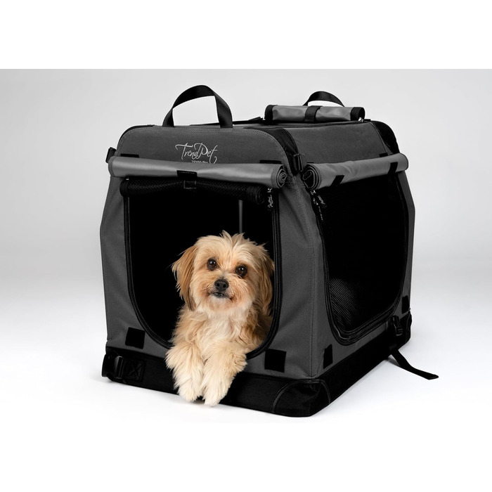 TrendPet TPX-Pro: Легка, складана переноска для собак з алюмінієвим каркасом (60x45x50 см, сіра)