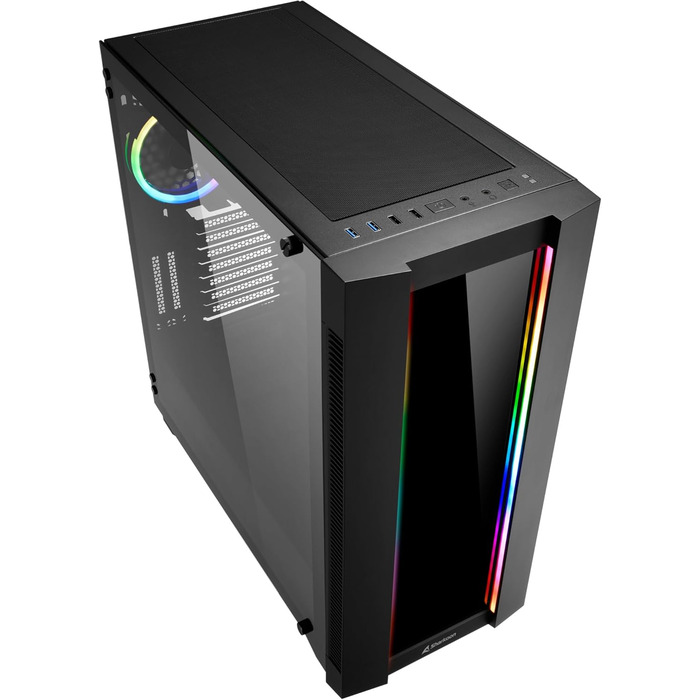 Sharkoon Elite Shark CA200G: корпус ПК з RGB підсвічуванням та вертикальним встановленням відеокарти