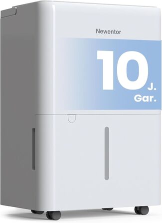 Електричний осушувач повітря Newentor 12L: для підвалу, дому, 35dB, таймер, фільтр, шланг 1м, 10 років гарантії, 12л/день