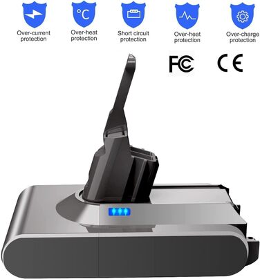 Акумулятор для пилососа Dyson V8 8.0Ah (215681) сумісний з Dyson V8 Animal/Absolute/Motorhead/Fluffy/SV10