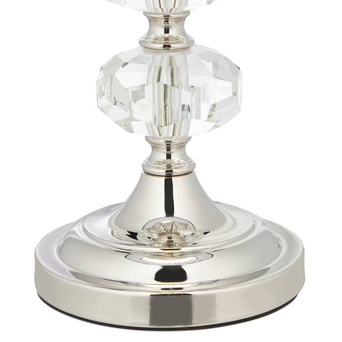 Relaxdays Table Lamp, Crystal and Velvet in Green