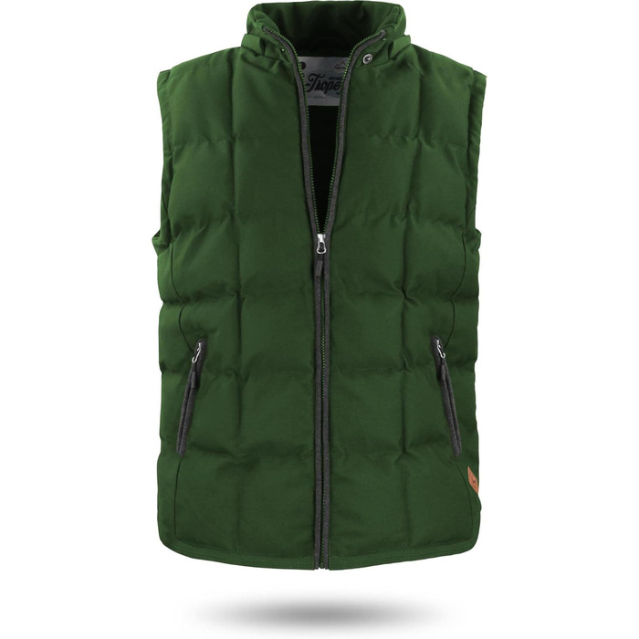 Жилет Normani Outdoor Sports з утеплювачем, вітронепроникний, з шкіряним патчем та капюшоном (M, Оливковий)