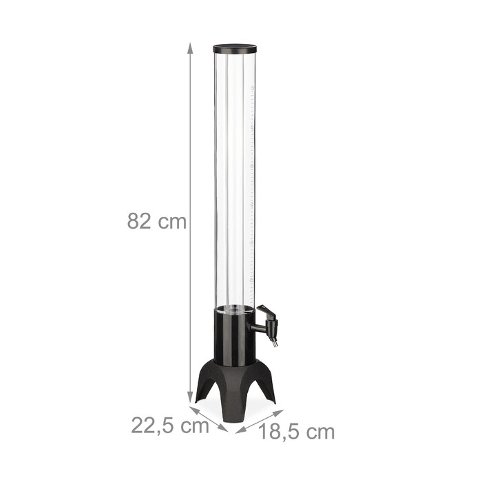 Relaxdays 2.5 l Beer Tower with Tap