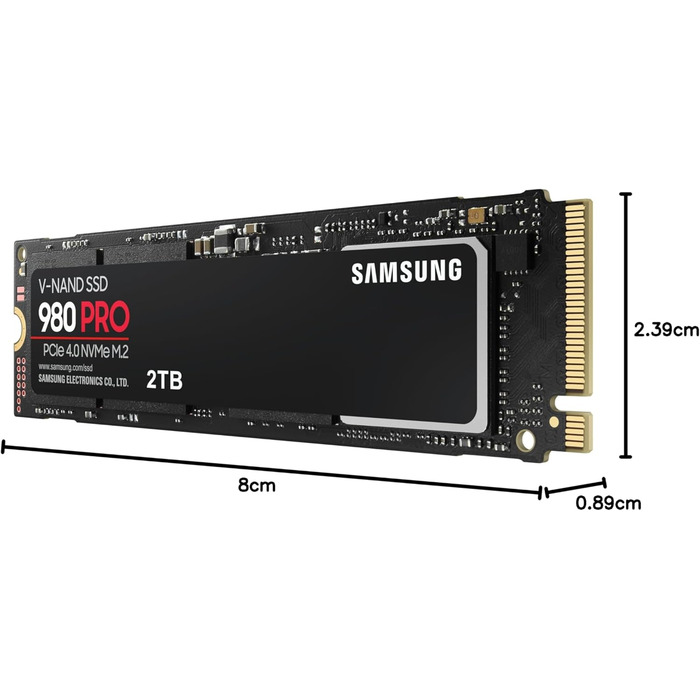 SSD Samsung 980 PRO 2TB M.2 PCIe 4.0 (з радіатором) - для ігор та редагування відео