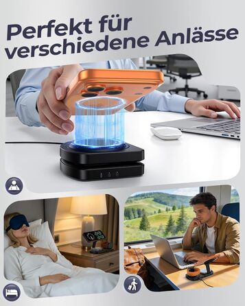 Бездротова зарядка Induktive для iPhone 17 Air/16/15/14/13/12, 3-в-1 з підтримкою MagSafe, Apple Watch та AirPods, чорний матовий