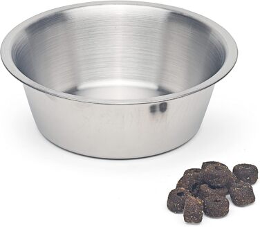 Яська - високоякісний миска для собак з нержавіючої сталі, миска для корму та води, придатна для миття в посудомийній машині, годівниця (1x S / 0,9 л / 17,5 см)