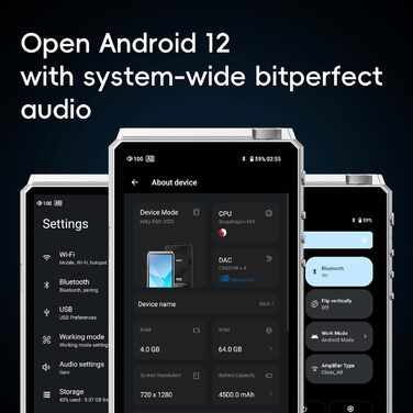 HiBy R6III 2025: Hi-Res Audio MP3-плеєр з Android 12, Bluetooth 5.0, WiFi, 64 ГБ + 2 ТБ (розширювана пам'ять)