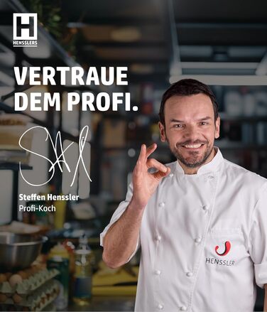 Сковорода HENSSELERS® 28 см - універсальна для всіх типів плит, антипригарне покриття, індукція, стійка до порізів та подряпин