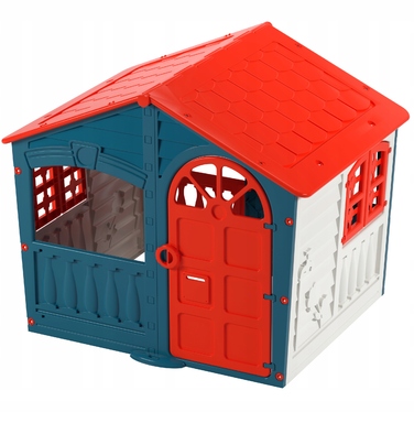 Дитячий ігровий будинок PalPlay з віконницями, кольоровий, 140x111x115 см