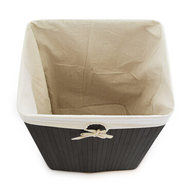 Relaxdays Bamboo Laundry Basket, Square