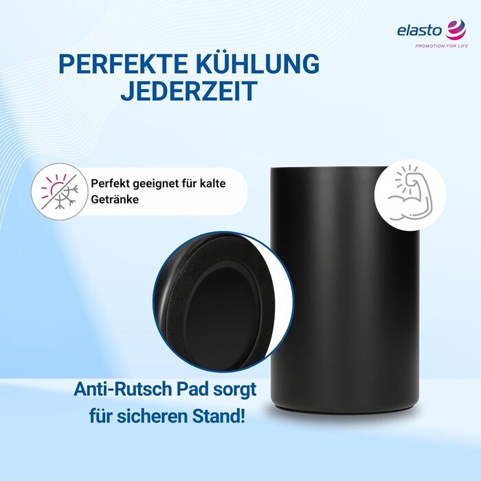 Охолоджувач для пляшок 'Chill' - сталевий, з подвійними стінками. Підходить для вина, шампанського, пива. Чудовий подарунок для поціновувачів вина, друзів, батьків. Колір: сріблястий (чорний)