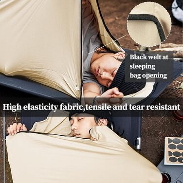 Naturehike Single Sleeping Bag, High Elasticity, Tear-Resistant, Breathable, Cool, Silky, Adult Sleeping Bag, Lightweight, Zipperless, Machine Washable, for Camping, Hotel, and Travel