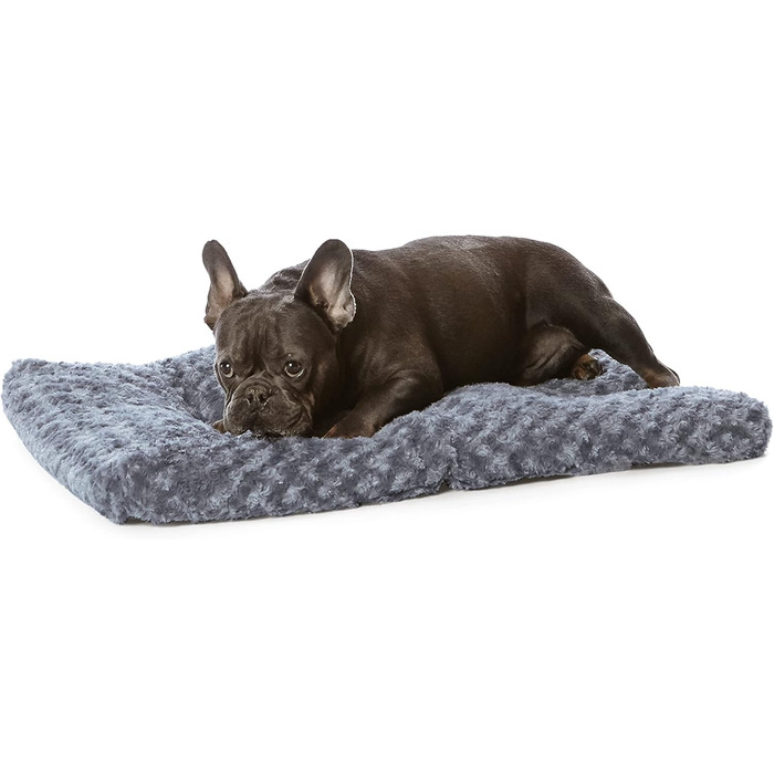 Amazon Basics Machine-Washable Dog Bed for Large Dogs - Washable and Durable, 102 x 69 x 9 cm, Gray Swirl (74 x 53 x 8 cm (L x W x H))