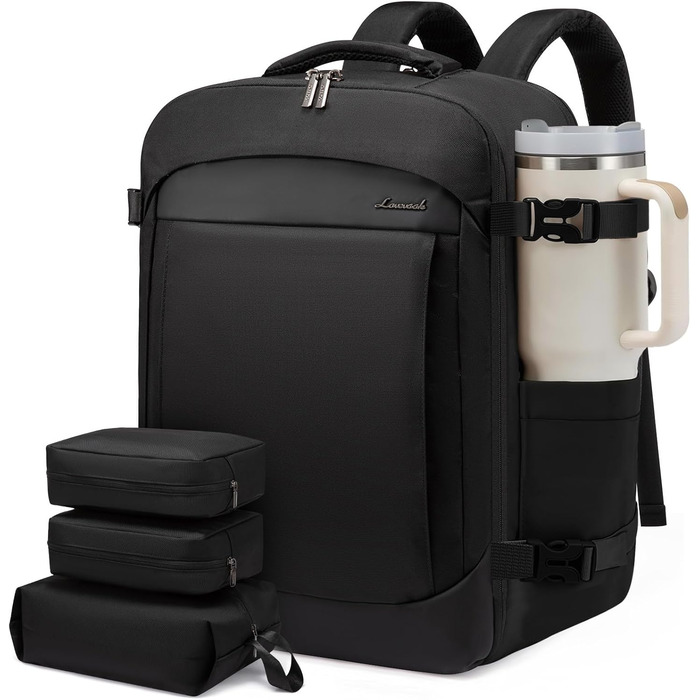 Рюкзак для подорожей LOVEVOOK, 17.3 дюйми, для ноутбука, чоловічий/жіночий, чорний