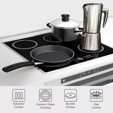 bonVIVO Induction Espresso Maker - Stainless Steel Coffee Maker with -Finish, Water Kettle & Filter - Moka Pot - Christmas Gifts for the Household (Chrome, 6 Cups - 300 ml)