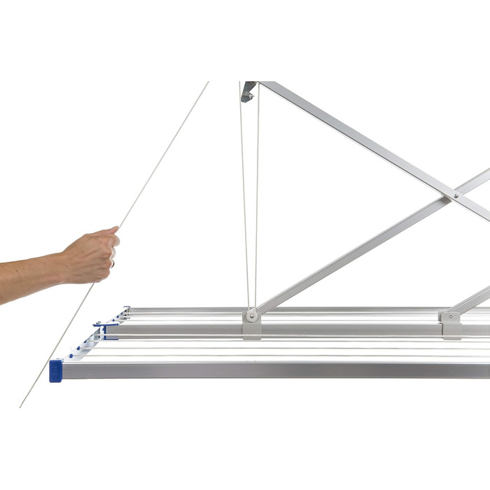 Стельова сушарка для білизни stewi Deckentrockner Libelle XL Blackline (Сріблястий/Синій)