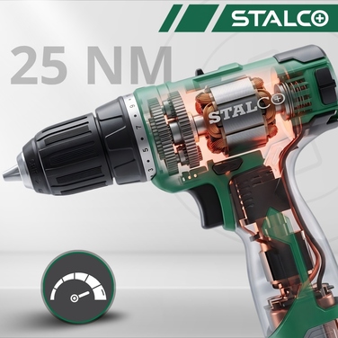 Дриль-шурупокрут 12V 2Ah STALCO S-97108