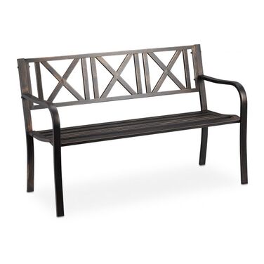 Relaxdays Metal Garden Bench