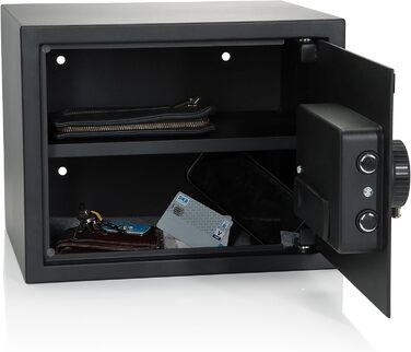 Сейф офісний Tresor COMPACT III, сталевий, чорний, з електронним замком, 20x31x20 см, 27 л