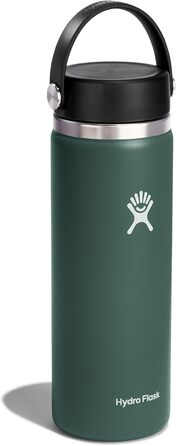 HYDRO FLASK - 1180ml (40oz) Water Bottle - Insulated Stainless Steel Water Bottle - Sports Bottle with Leak-Proof Flex Cap Lid & Strap - Dishwasher Safe Thermos Bottle - Wide Mouth Opening - (590 ml, Douglas Fir Green)