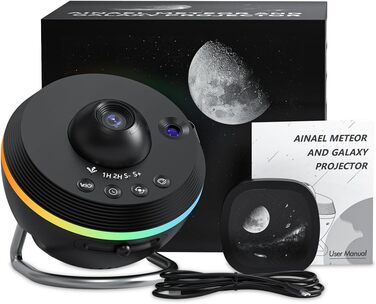 Star Projector, Planetarium Star Projector, Star Light Night Light Lamp with Light Strips, Meteor Galaxy Star Projector for Kids Adults Bedroom Christmas Gift