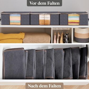 Органайзери для зберігання Lifewit 4 шт. по 35л, під ліжко, для одягу, ковдр, постільної білизни, сірий колір