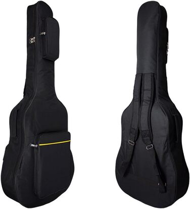 Чохол для гітари MINGZE 41 дюйм, водонепроникний, з регульованим плечовим ременем та рюкзаком, чорний