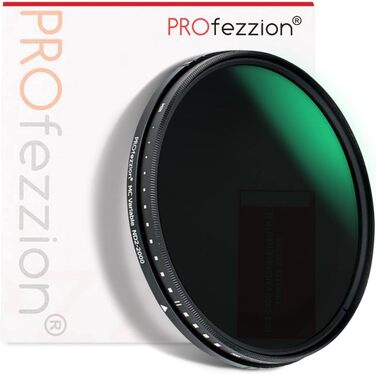 Фільтр ND Graufilter Variable 72mm PROfezzion: регульована щільність ND2-ND2000 для Sigma, Nikon, Fujifilm