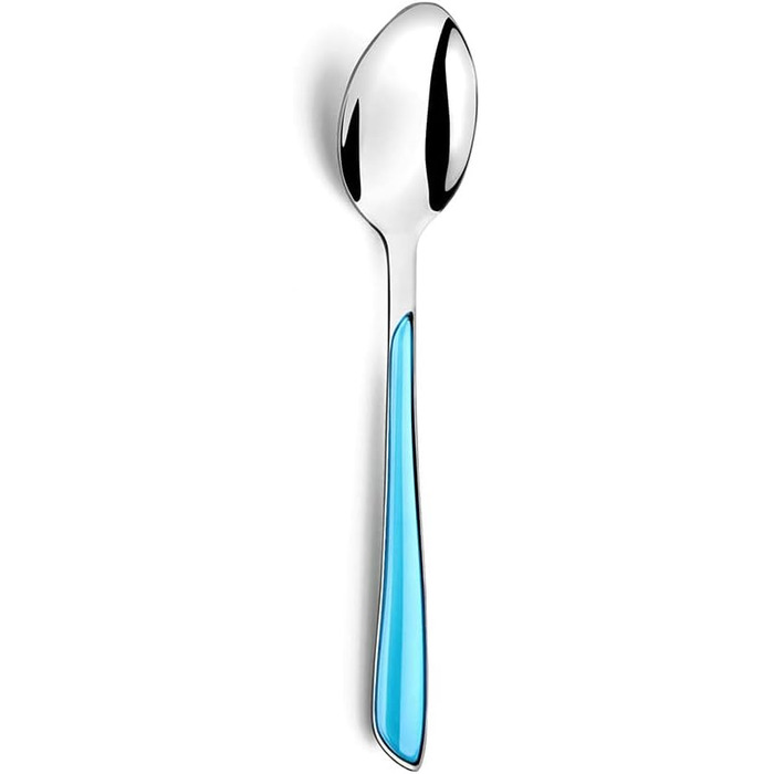 Amefa ECLAT Cutlery Set Turquoise Dining Cutlery 24-Piece for 6 People Stainless Steel Rust-Proof High-Quality Plastic Handle Shells Dishwasher-Safe Cutlery Set 6 People Camping Cutlery