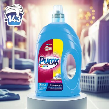 Гель-концентрат для прання білизни PUROX Color, 4.3 л x 3 шт (на 429 прань), для ручного та машинного прання, без фосфатів