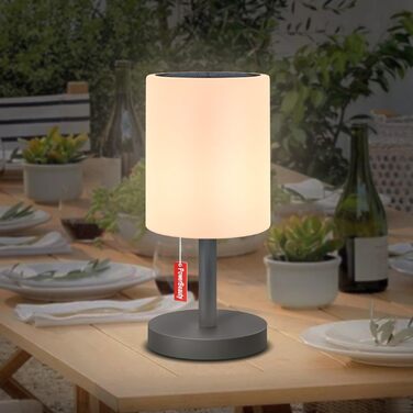 Світлодіодний солярний настільний світильник для вулиці 2-в-1, бездротовий, 8 кольорів, для саду, кемпінгу (Сірий)