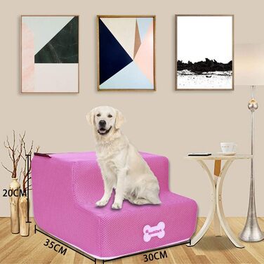 Сходинки для собак на 2 щаблі для ліжка та дивану, 20 см, широкі, для маленьких, старих, великих собак та котів, антиковзні, миючі