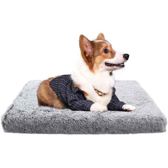 Крісло-ліжко для собак великих та маленьких порід, захист дивану, плюшеве, м'яке, дихаюче, ліжко для котів, зимове, тепле, з підкладкою, миється, знімний чохол, неслизьке, подушка для собак (XL 100x60x10 см, світло-сірий)