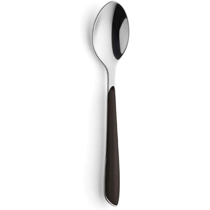 Kuppels PRISMA Cutlery Set for 6 | 24-Piece Cutlery Set | Camping Cutlery Set for 6 | Cutlery with Black Plastic Handles | Dinner Cutlery | Dishwasher Safe