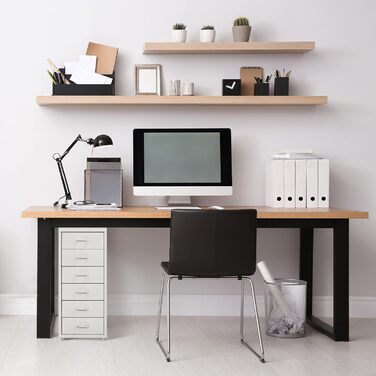 HollyHOME Mobile File Cabinet with 6 Drawers, Rolling File Organizer, Office File Cabinet, Metal Storage Cabinet with Wheels for Home, Office, and School, White White 6-Drawers