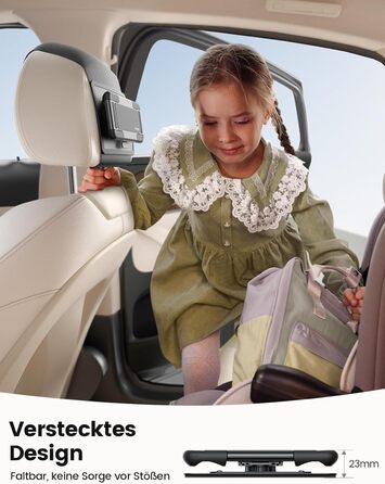 Утримувач для планшету Lamicall у автомобільну підголівник - складний, міцний кріплення для планшету, 360° обертання. Підходить для iPad, Samsung Tab, 6.1-13 дюймів