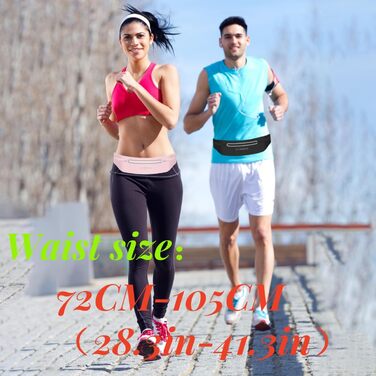 Пояс для бігу з водонепроникним, регульованим, еластичним ремінцем, кишеня, стійка до поту, для телефонів та різних розмірів талії, велика місткість, біг, тренування, на відкритому повітрі (Рожевий)