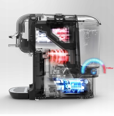 Капсульна кавомашина HiBREW H2B-GR, 20 бар, сіра