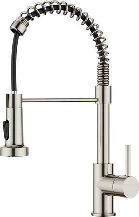 Змішувач кухонний FORIOUS висувний з душем, однорегуляторний, 360° обертання, нержавіюча сталь