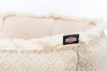 Крісло-ліжко для собак TRIXIE Boho, 50x50 см, бежеве - м'яке лежання з плюшем, кошик для маленьких собак, неслизьке, можна прати